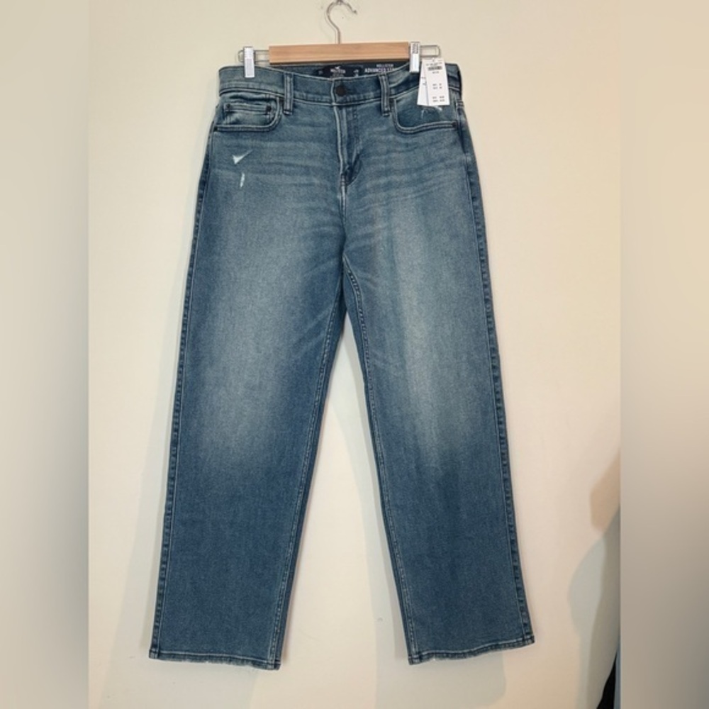 NWT Hollister Vintage Loose Advanced Stretch Medium Wash Jeans 30x30